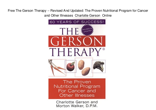 Gerson therapy cancer survival rate